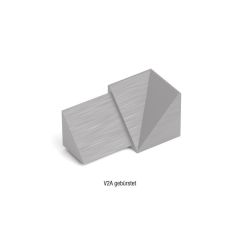 TRIO Innenecke mit 3 Anschlüssen Edelstahl V2A gebürstet